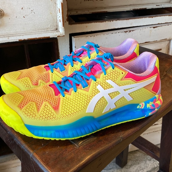 ASICS Gel Resolution 8 Tennis Shoes Yellow size 12 - Picture 2 of 12